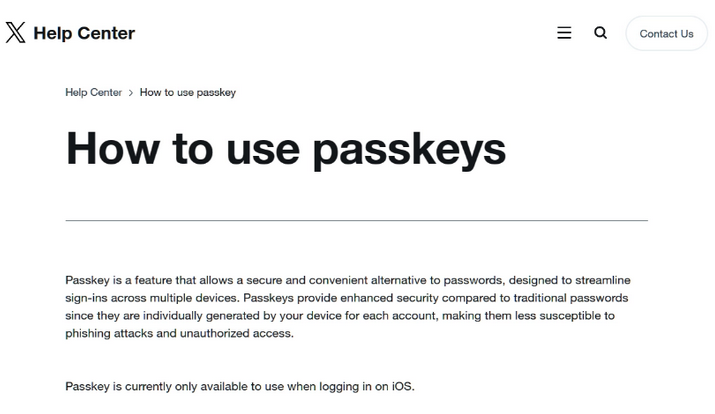 南华苹果维修店铺分享iOS用户如何通过通行密钥(Passkey)登录 